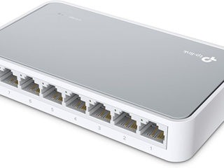 TP-Link 8 Port 10/100Mbps Fast Ethernet Switch , Desktop Ethernet Splitter , Ethernet Hub , Plug and