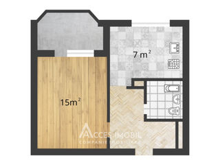 Apartament cu 1 cameră, 35 m², Buiucani, Chișinău foto 3