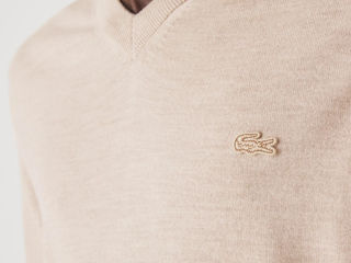 Lacoste Men's V-neck 100% Merino Wool Sweater Size 3XL New