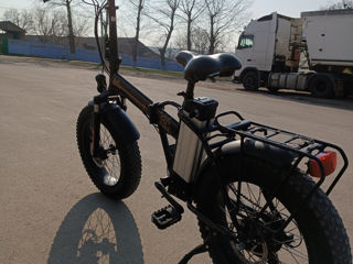 Bicicleta electrica pliabila Fat Bike,,M1u,, (Italia) 20x4 (36-48volt) starea impecabila foto 6