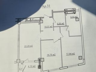 Apartament cu 3 camere, 83 m², Râșcani, Chișinău foto 2