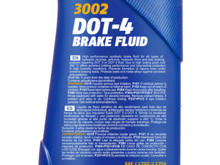 Lichid frana MANNOL 3002 Brake Fluid DOT-4 0,5L (тормозная жидкость) foto 2