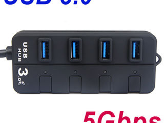 Концентратор USB 3.0 (USB HUB) на 4 порта foto 2