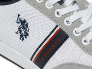 U.S. Polo Assn., Pantofi sport low-cut cu aspect contrastant, Negru, Alb, Gri cenusiu marimea, 43 foto 1