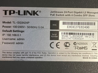 TP-LINK Managed POE Switch
