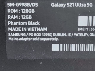 Samsung S21 Ultra 5G, 12/128Gb. Новый / Nou.  Запечатан! Sigilat! foto 5