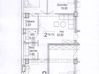 Apartament cu 3 camere, 75 m², Centru, Orhei foto 2