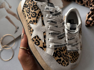 Golden Goose Kers White Leopard Sneakers