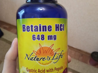 Vând Betaina HCL cu Pepsin 648 mg