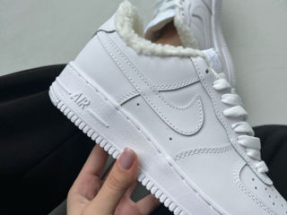 Nike Air Force 1 Low White Unisex cu blana / с мехом foto 5