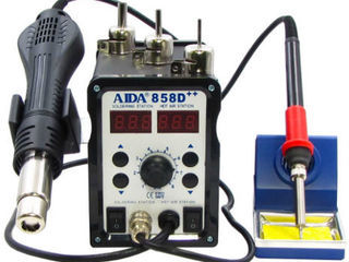 Ремонтная паяльная станция, Aida 858D++, два индикатора, термовоздушная, новая в упаковке foto 1