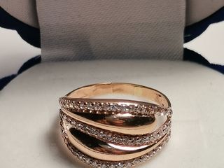 Женское золотое кольцо 585 пробы. Inel din aur 585. foto 3