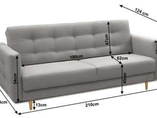 Set de mobilă moale de calitate premium (canapea cu fotoliu) foto 3