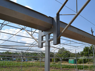 Sere pentru gradina Теплицы Constructie metal zincat Sera bloc angar depozit agricol foto 2