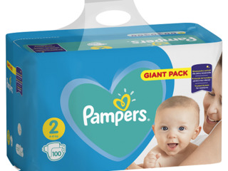 Pampers Scutece Giant Pack 2, 3-6 Kg, 100 Buc. foto 1