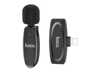 Microfon digital wireless lavalier pentru iPhone HOCO L15 Crystal foto 1