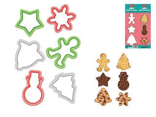 Forma Pentru Biscuiti Phibo Christmas 6Buc, Plastic foto 1