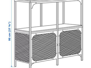 Set de mobilă pentru oficiu IKEA (Negru/Pin) cu scaun rotativ foto 5