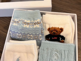 Polo Ralph Lauren Baby's 4-pair 6-12 M Crew Socks Gift Box Nib Limited Edition foto 3