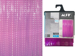 Perdea Pentru Dus 180X200Cm Msv "Cercuri" Violet, Pvc