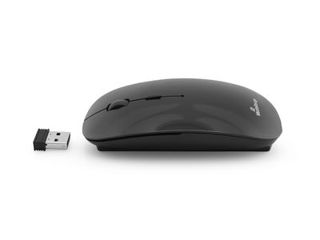 MediaRange Wireless 3-button optical mouse, silent-click, glossy-black foto 2