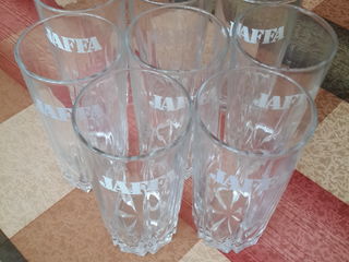 ф.1: высокие стаканы Jaffa из толстого стекла - 50л. за 8 шт.; ф.2: новая хрустальная пепельница-70л foto 1