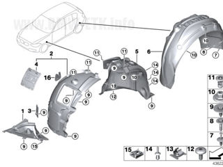 Клипса порога крепление bmw f20 f30 f32..