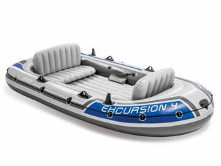 Надувная лодка Excursion 4 с веслами и насосом foto 4