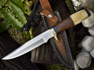 Нож ручной работы ( Пакистан) из стали D2 (российский аналог Х12МФ ) + кожаный чехол 600 лей