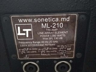 Line Array LT ML-210 (8 Buc) + LT SUB21-3400 (4 buc). Putere: 26 kW. Plata în rate. foto 7