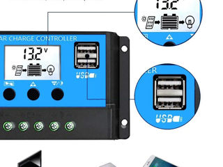 PWM DY2420DU 20А/40A Solar Panel Controller - Контроллер для солнечных панелей 24V 12V DC 20A - 40A foto 9