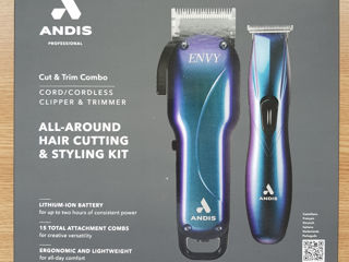 Mașină de tuns și trimmer Andis Envy Galaxy Cut & Trim Combo Limited Edition