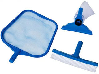 Kit de curatare pentru piscine Intex 29056 - perie , duză vacuum  cu sac , minciog