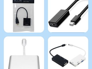 Адаптеры HDMI -DVI-D -VGA-DP -MINI DP- USB Type C- RCA foto 2
