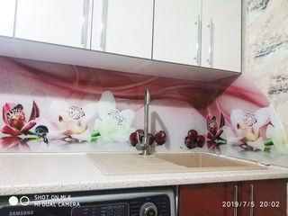 Кухонный фартук из стекла 4-6 мм Șorț ( Brîu ) de bucătărie din sticlă 4-6 mm foto 6