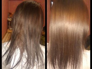 идеальные ровные волосы с помощу кератиновым выпрямление и лечение foto 8