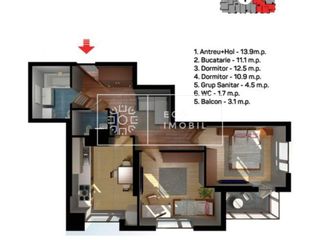 Măgdăceşti, str. testemițanu, apartament cu 2 camere, start vânzări, 37500€ foto 2