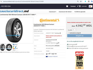 Jante+anvelope  iarna glc 235/65 r17 continental foto 6