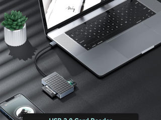 Cititoare de carduri de memorie Yottamaster 4 în 1, adaptor pentru cititor de carduri USB3.0 SD/TF/C foto 5