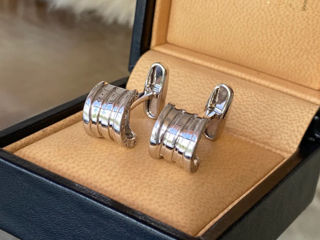 Запонки булгари, оригинал , Butoni Bvlgari , Bvlgari B.ZERO1 Sterling Silver Cufflinks foto 9