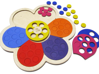 Качественная деревянная игра мозайка "Цветочек"