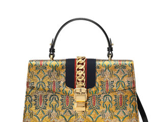 Gucci Brocade Medium Sylvie Top Handle Bag, spring summer collection 2017