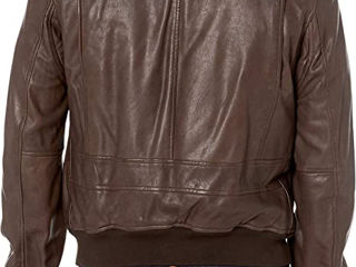 Мужская классическая куртка-бомбер авиатор Tommy Hilfiger из гладкой кожи ягненка foto 2