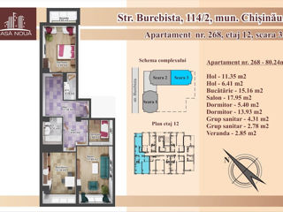 Apartament cu 2 camere, 82 m², Botanica, Chișinău foto 12