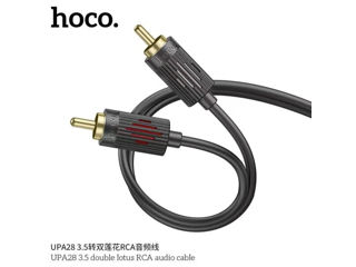Cablu audio HOCO UPA28 3.5 lotus dublu RCA