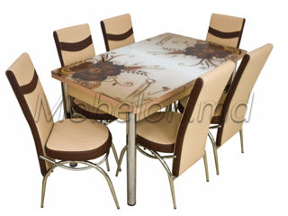 Set de bucatarie. Pretul include masa si scaune. Mai multe modele si culori pe site. foto 10