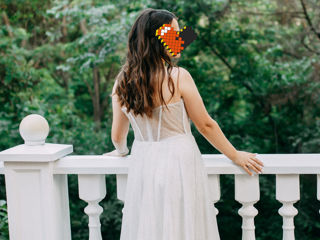 Rochie elegantă albă cu sclipici – mărimea 40 foto 1