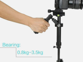 Stabilizator pentru cameră DSLR de 24" Stabilizator portabil cu placă de eliberare Șurub de 1/4" foto 3