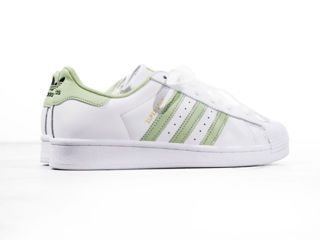 Adidas Superstar White/Green Women's foto 1