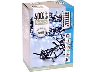 Luminite De Craciun "Fir" 400Led Alb, Control La Distanta, 8Reg, Dimmer, 8M